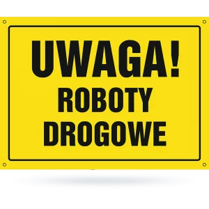 Tab: Uwaga roboty drogowe 20x33 - 1