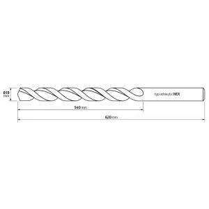 Świder do drewna 18x620 HiKOKI