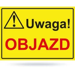 Tab: Uwaga! objazd  25x35cm