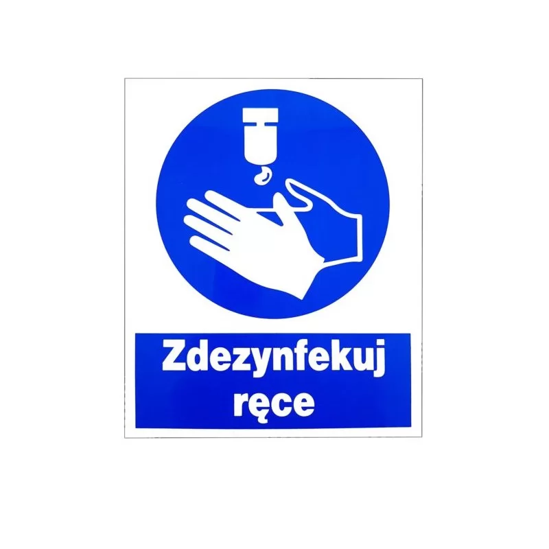 Tab: Zdezynfekuj ręce 22,5 x 28 cm