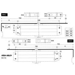 Samozamykacz DC110 (40-80kg) brąz ASSA ABLOY
