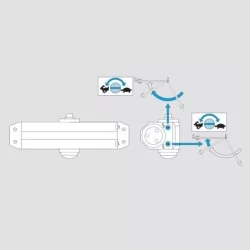 Samozamykacz DC110 (40-80kg) brąz ASSA ABLOY