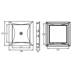 Drzwiczki rewizyjne DOSPEL DR 250x300 mm brązowe o strukturze drewna