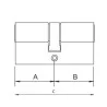 Wkładka do drzwi zamka 30/30 nikiel, Yale Assa Abloy