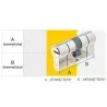 Wkładka do drzwi zamka 35/60 nikiel, Yale Assa Abloy