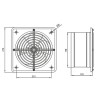 Wentylator ścienny przemysłowy DOSPEL 007-3816 WBS Ø160 280m3/h 40W IPX2