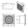 Wentylator DOSPEL 007-3603 PLAY CLASSIC Ø125 S 150 m3/h IPX4 cichy