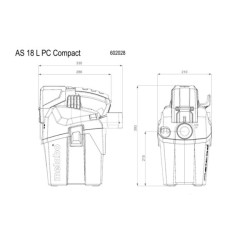 Odkurzacz Metabo AS 18 L PC Compact / 602028850 18V 6l 120mbar kl. L BODY