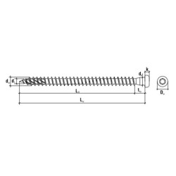 Wkręt do łączników ciesielskich Wkręt-Met WKLC-50050-B 5.0x50mm TX20 250 szt.