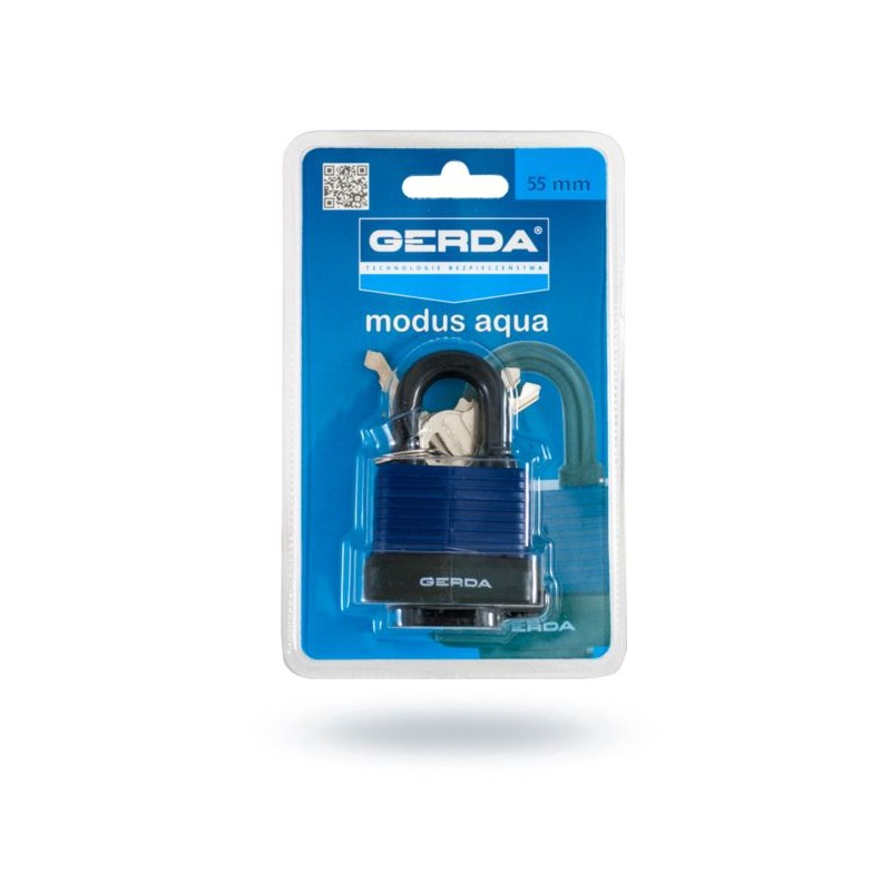 Kłódka pałąkowa GERDA stalowa S 55 AQUA MODUS