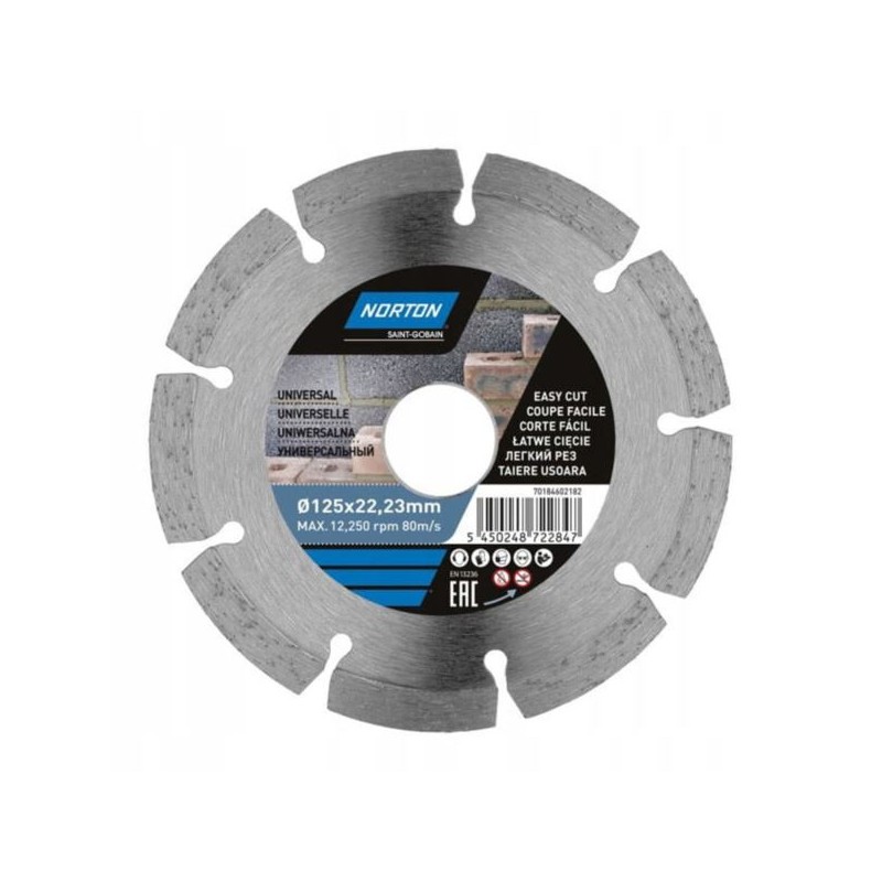 Tarcza diamentowa segmentowa Norton VULCAN UNIVERSAL 125 mm