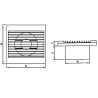Wentylator ścienny DOSPEL 007-1136 Styl II Ø150 S, 280m3/h, IPX4, 20W, 47dB, biały