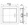 Drzwiczki rewizyjne DOSPEL MAGNAT 300x300mm z zamkiem na kluczyk, białe
